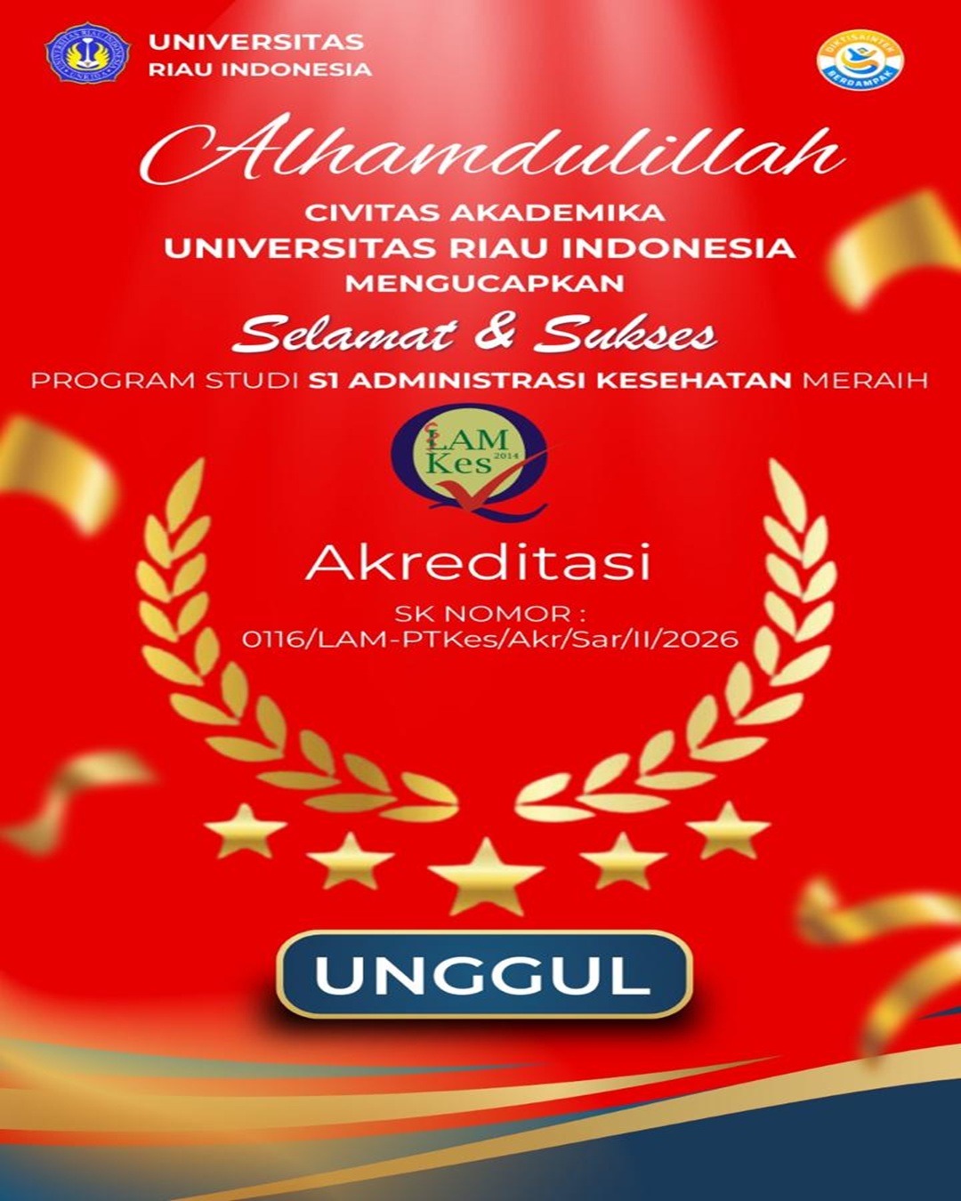 Program Studi S1 Administrasi Kesehatan UNRIDA Raih Akreditasi “Unggul” dari LAM-PTKes